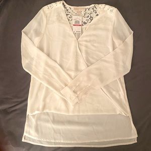 Michael Kors • White summer blouse with lace